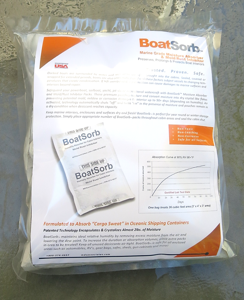 BoatSorb Marine Moisture Absorber Bags Mold Inhibitor Packs
